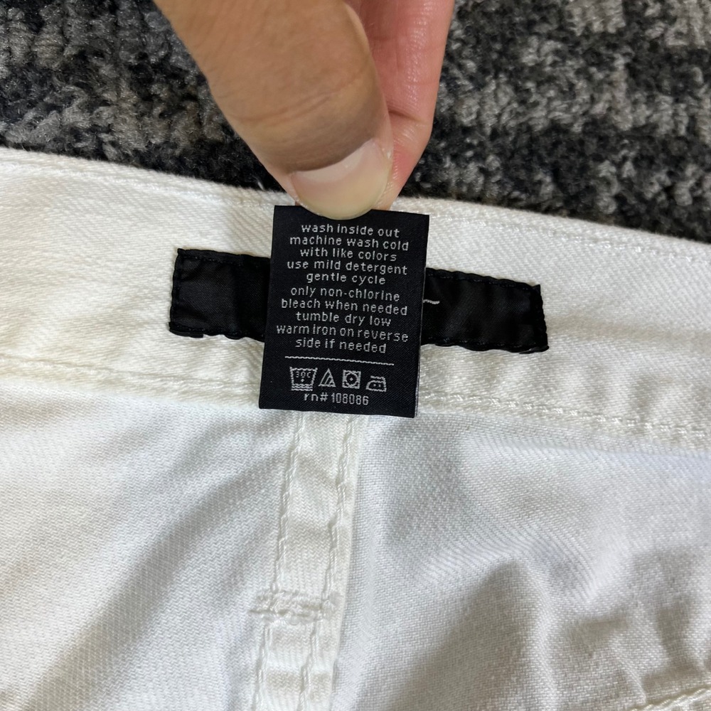 Y2K Sean John Jeans Mens 36 White Baggy Wide Leg 1969 Graphic Back Pocket Denim - Picture 7 of 10